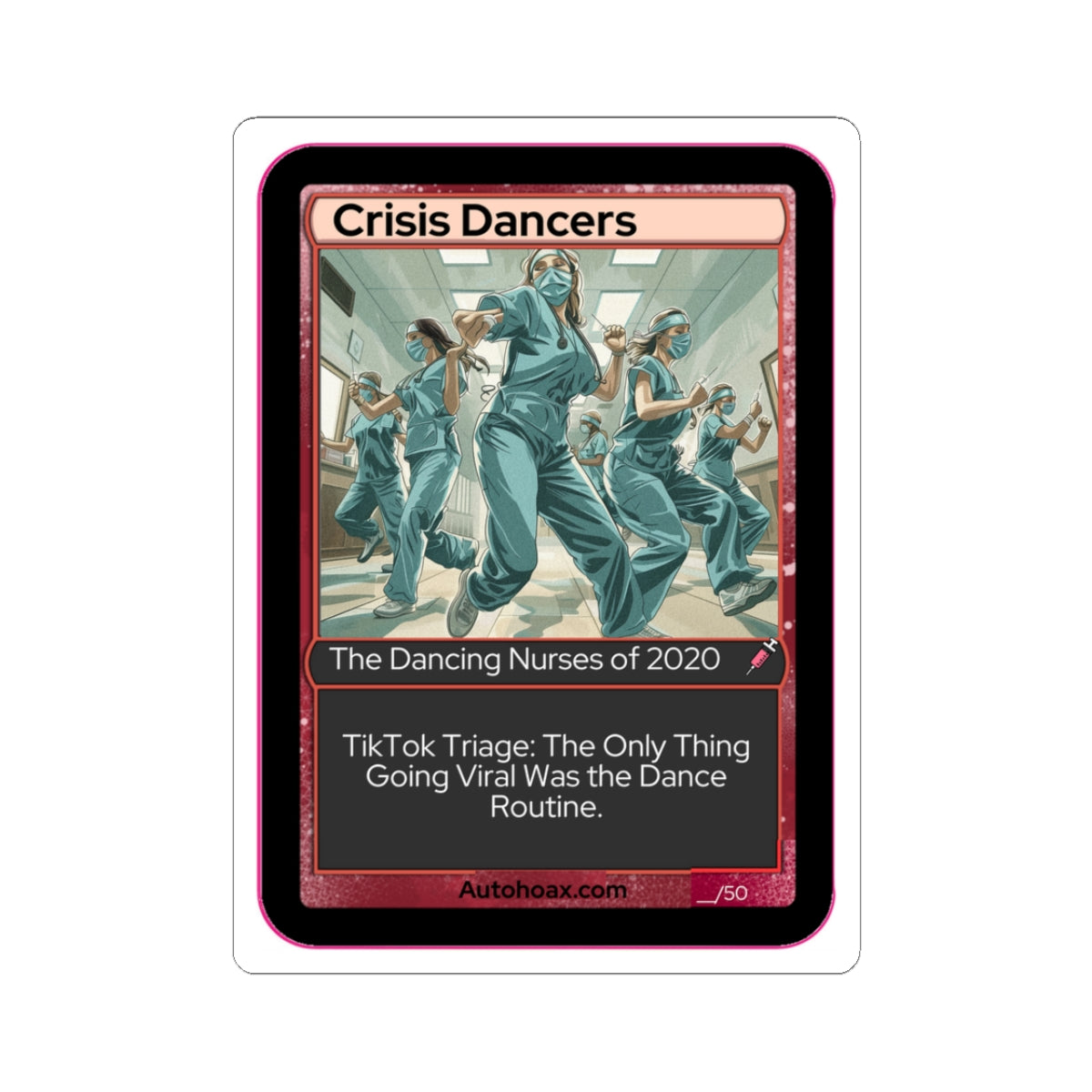 Crisis Dancers Kiss-Cut Stickers | Fun Nurse Gift | TikTok Trend | Dance Decor | Quirky Decor | Health Care Humor