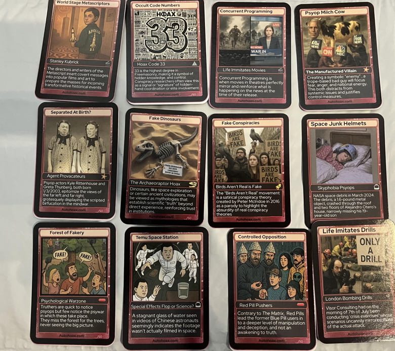 #13-24, Psyop Trading Cards (set of 12)